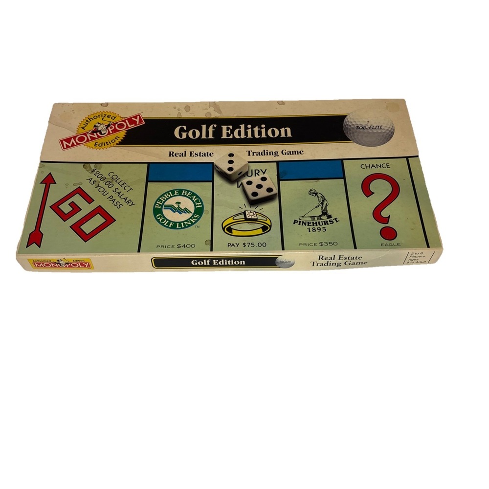 Vintage Monopoly Golf Edition 1996 Hasbro Sealed Complete Open Box Board Set
